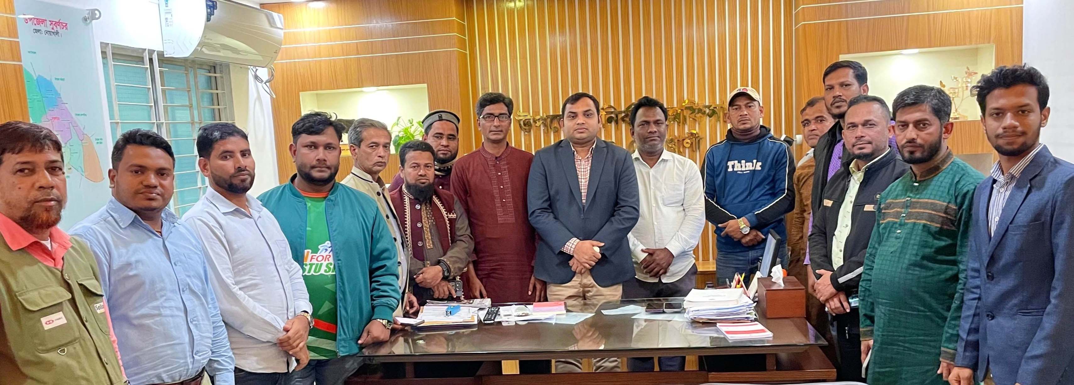 সুবর্ণচরের সাংবাদিকদের সাথে নবাগত ইউএনওর মতবিনিময়