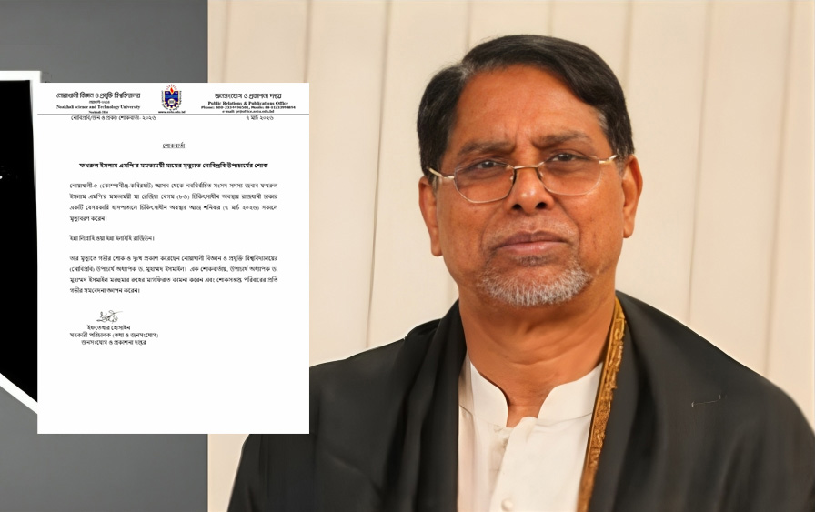 ফখরুল ইসলাম এমপির মাতার মৃত্যুতে নোবিপ্রবি উপাচার্যের শোক